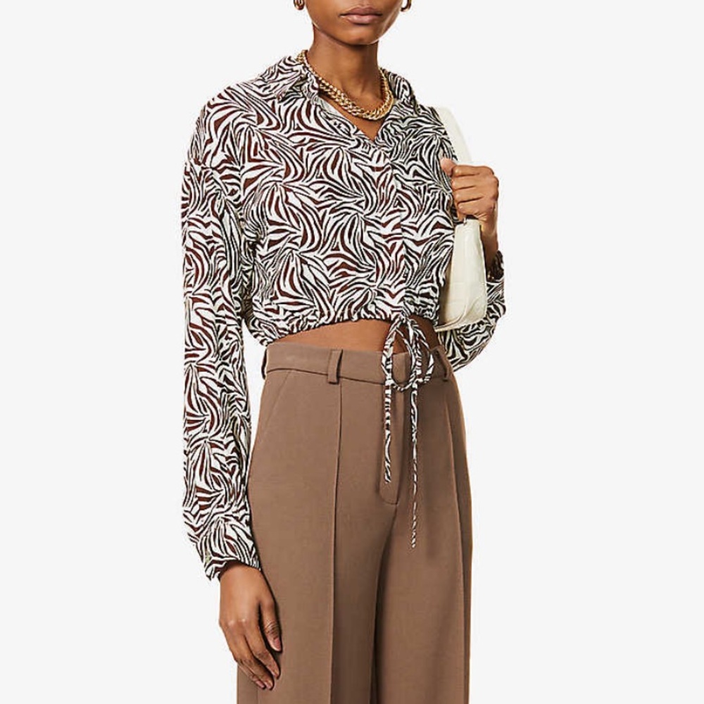 Musier Paris Catarina zebra-print woven shirt